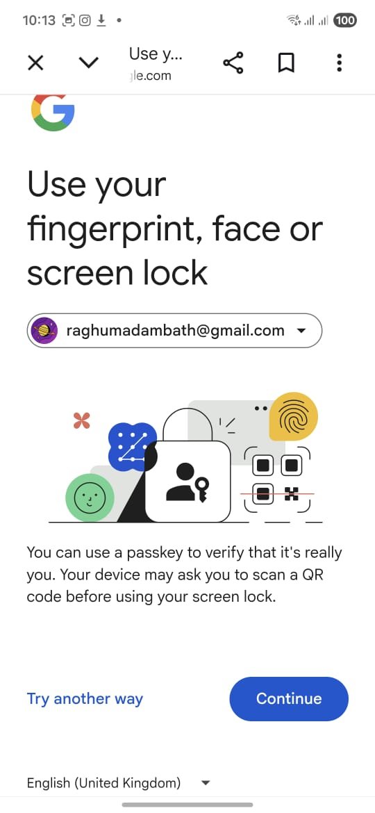 Use your fingerprint face or screen lock screen